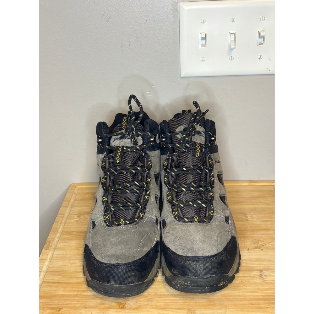 Eddie Bauer Brighton Mens Waterproof Hiking Boots Grey Black 11M 196064198446